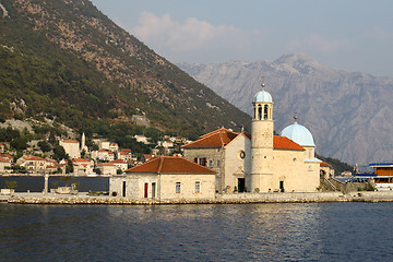 Image showing Island church in Perast Boka Kotorska Bay, Montenegro 