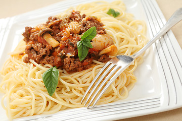 Image showing Spaghetti meal