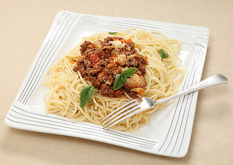 Image showing Whole spaghetti plate
