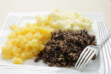 Image showing Haggis dinner