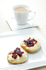 Image showing Tea and scones