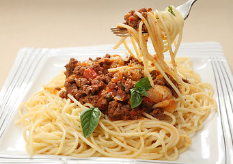 Image showing Spaghetti on a fork