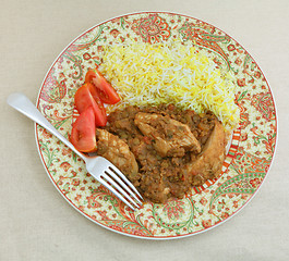 Image showing Chicken dhansak from above