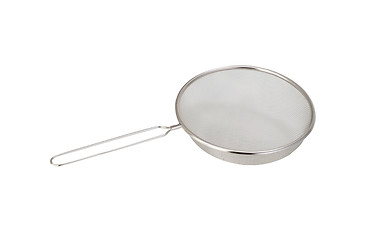 Image showing Empty metal tea infuser isolated