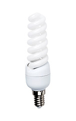 Image showing Energy saving fluorescent light bulb