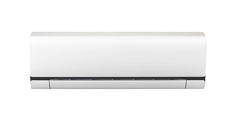 Image showing white air conditioner isolated on white