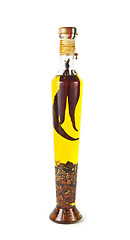 Image showing Olive oil with pepper