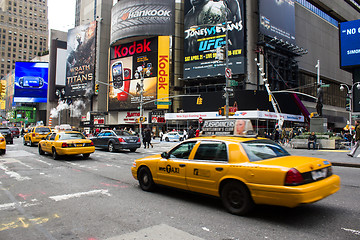 Image showing Yellow cabs on March 8, 2011 in New York. Currently there are mo