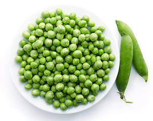 Image showing green peas