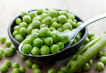 Image showing green peas