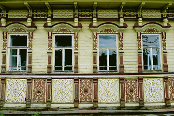 Image showing Russian window carved platband