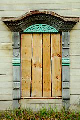Image showing Russian window carved platband