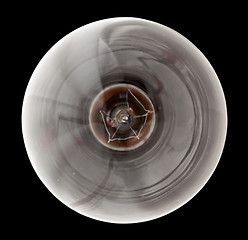 Image showing Incandescent light bulb from above