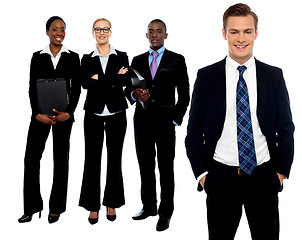 Image showing Group of business people smiling