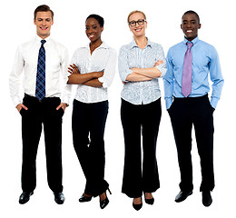 Image showing Stylish portrait of four business people