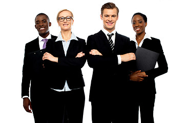 Image showing A group of young attractive business people