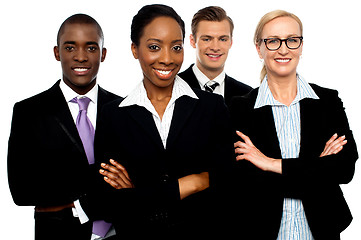 Image showing Portrait of team of business associates