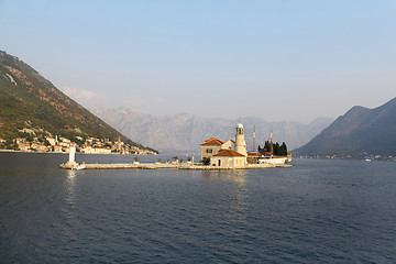 Image showing Island church in Perast Boka Kotorska Bay, Montenegro 
