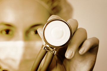 Image showing Young doctor with stethoscope.