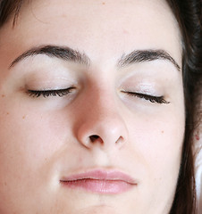 Image showing Beautiful young woman sleeping.