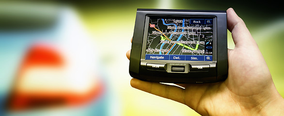 Image showing Gps in a man hand.