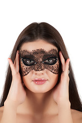 Image showing girl at mask