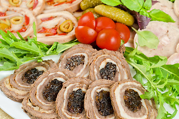 Image showing meat tenderloin with prune