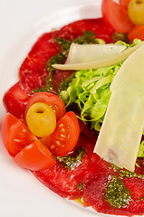 Image showing Meat carpaccio