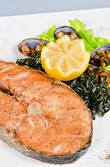 Image showing salmon steak