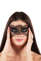 Image showing girl at mask