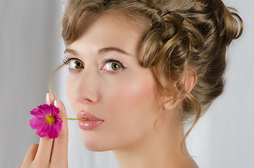 Image showing beauty woman closeup portrait