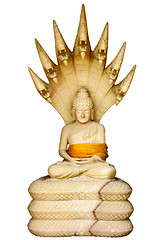 Image showing Muchalinda - stone sculpture