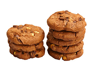 Image showing Cookies with chocolate isolated on white background