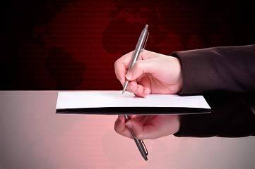 Image showing Businessperson Writing