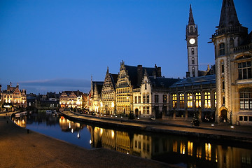 Image showing Graslei in Ghent, Belgium