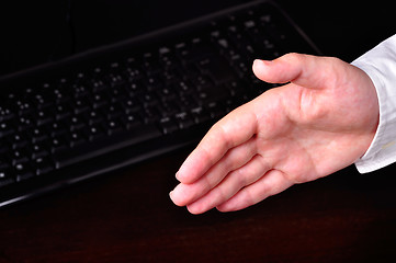 Image showing Hand ready for handshake