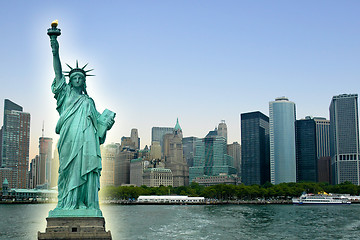 Image showing New York City with Statue Liberty 