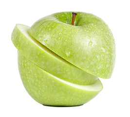 Image showing Sliced Green Apple