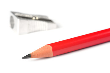 Image showing Pencil and Sharpener