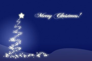 Image showing Blue Christmas Tree