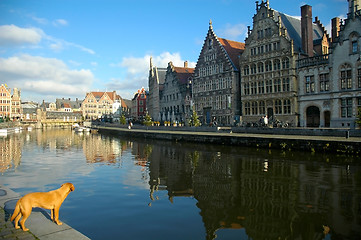 Image showing Graslei in Ghent, Belgium