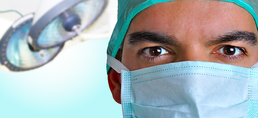 Image showing Surgeon with face mask