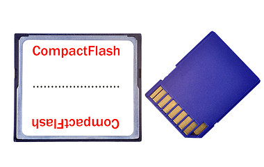 Image showing Compact Flash vs SD Card