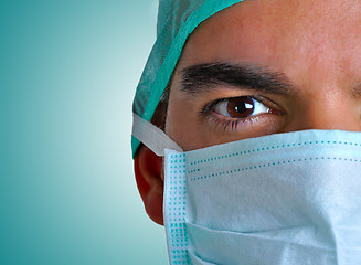 Image showing Surgeon with face mask