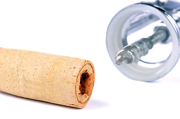 Image showing Cork and Corkscrew