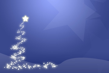 Image showing Blue Christmas Tree
