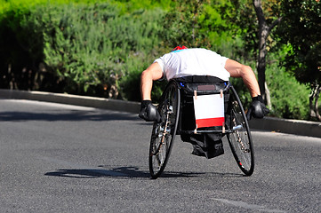 Image showing Wheelchair Racing