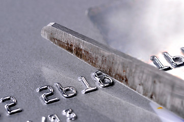 Image showing Cutting a Credit Card