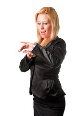 Image showing Businesswoman looking at her watch