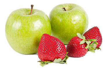 Image showing Strawberry and Apple